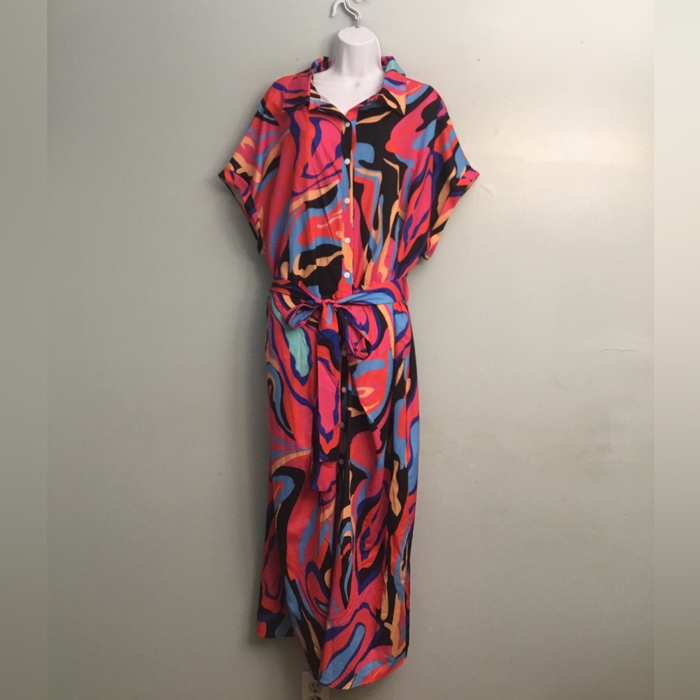 SHEIN Multicolor Abstract Dress - Picture 2 of 12